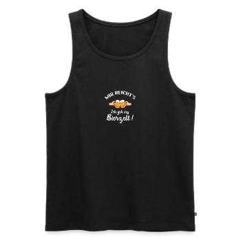 Ich geh ins Bierzelt - Outfit Party Volksfest - Männer Premium Bio Tank Top - Schwarz - Vorne - Michal (187cm)