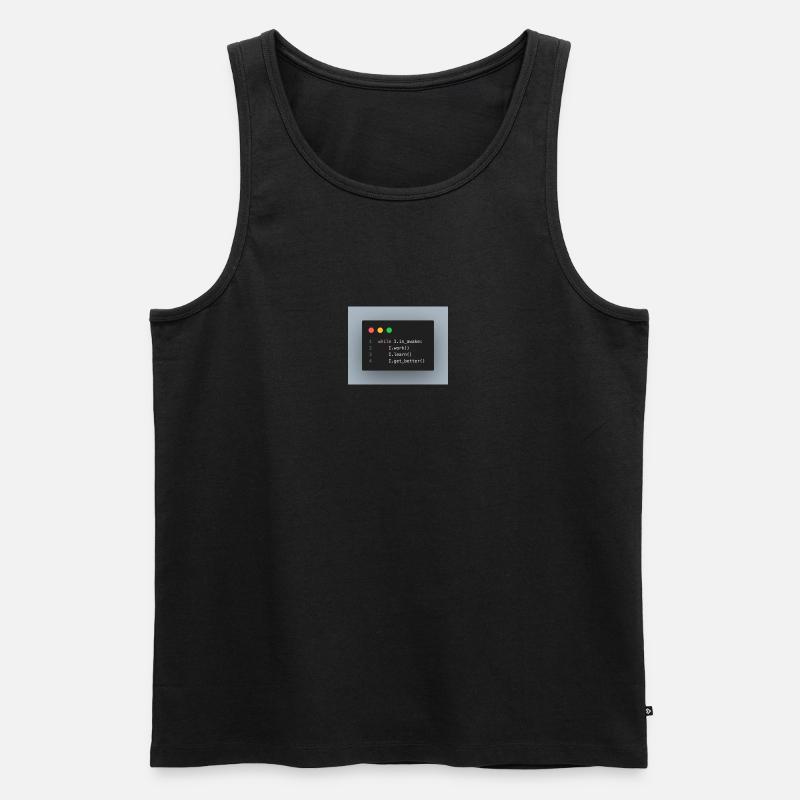Coding is Life - Männer Premium Bio Tank Top - Schwarz
