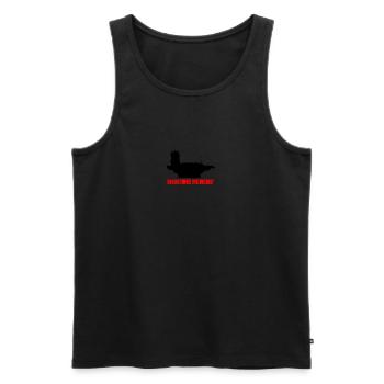 90 000 TONNEN DEMOKRATIE - Männer Premium Bio Tank Top - Schwarz - Vorne - AI Model Male 178 light (178cm)