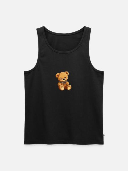 Teddy - Men's Premium Organic Tank Top - black