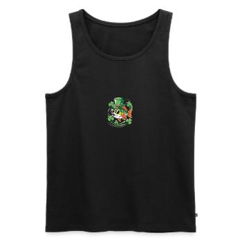 La Saint-Patrick avec poissons et trèfles - Débardeur bio Premium Homme - noir - Devant - Michal (187cm)