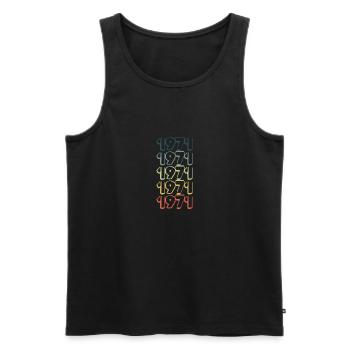 in 1971 - Männer Premium Bio Tank Top - Schwarz - Vorne - Michal (187cm)