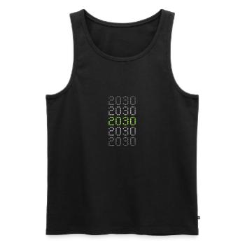 Style 2030 - Men's Premium Organic Tank Top - black - Front - AI Model Male 178 light (178cm)
