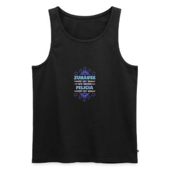 Geschenk für Felicia - Männer Premium Bio Tank Top - Schwarz - Vorne - AI Model Male 178 light (178cm)
