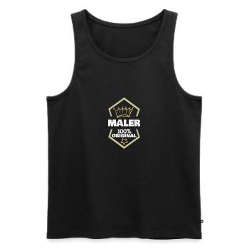 Geschenk für Maler - Männer Premium Bio Tank Top - Schwarz - Vorne - AI Model Male 178 light (178cm)