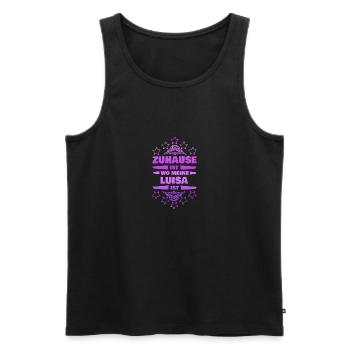 Luisa - Männer Premium Bio Tank Top - Schwarz - Vorne - AI Model Male 178 light (178cm)