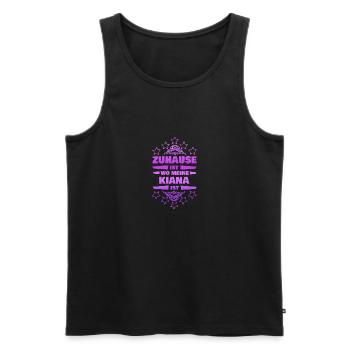 Kiana as a friend - Men's Premium Organic Tank Top - black - Front - AI Model Male 178 light (178cm)