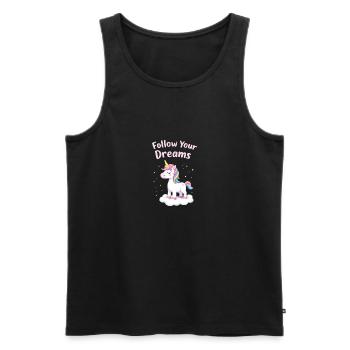 Follow Your Dreams Unicorn Inspiration - Men's Premium Organic Tank Top - black - Front - Michal (187cm)