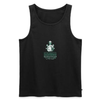 Hemorrhoid Survivor - Men's Premium Organic Tank Top - black - Front - Michal (187cm)
