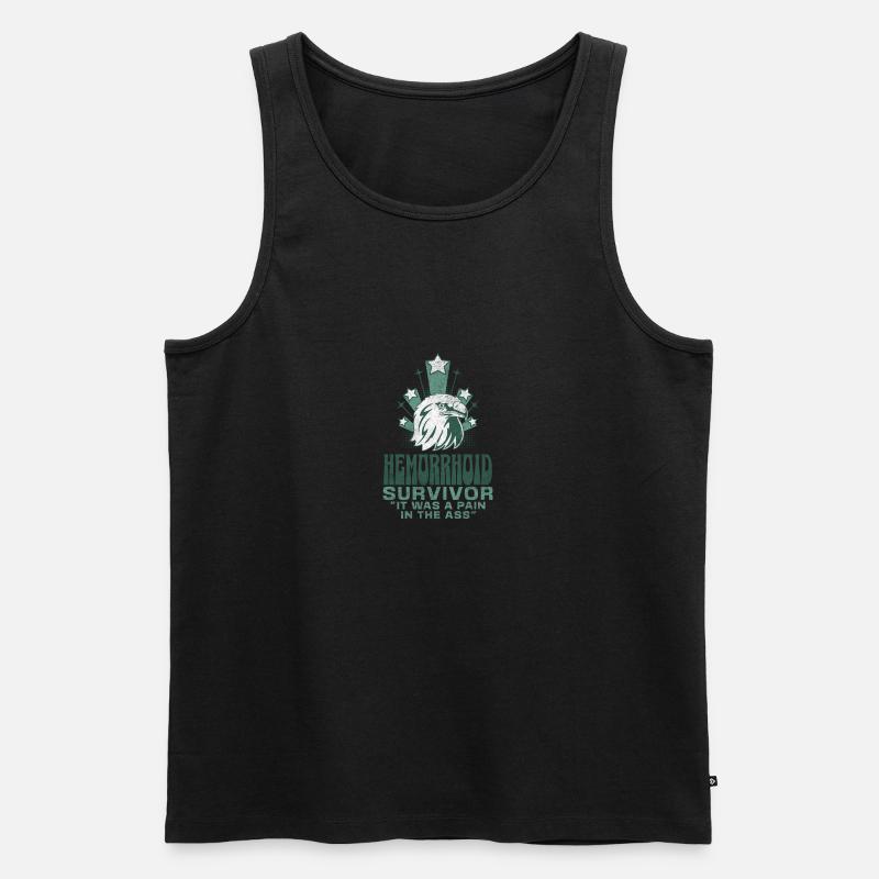 Hemorrhoid Survivor - Männer Premium Bio Tank Top - Schwarz