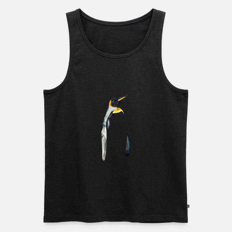 Pinguin - Männer Premium Bio Tank Top - Schwarz