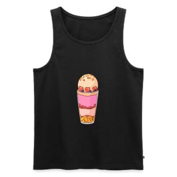 Eis Speiseeis Eiskrem Eiscreme Kugeleis Eisbecher - Männer Premium Bio Tank Top - Schwarz - Vorne - AI Model Male 178 light (178cm)