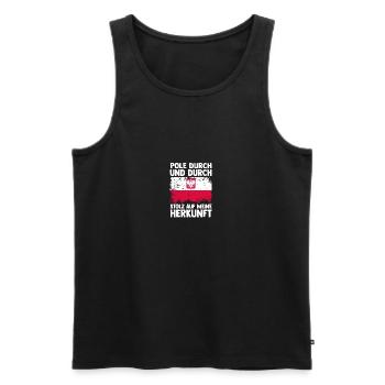 Pole Polnisch Polen - Männer Premium Bio Tank Top - Schwarz - Vorne - Michal (187cm)