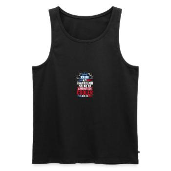 Français Français France - Débardeur bio Premium Homme - noir - Devant - Michal (187cm)