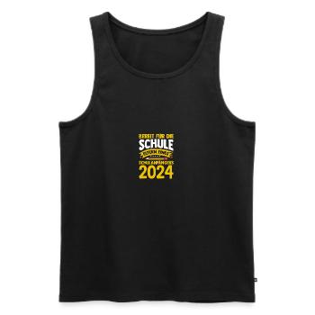 Eltern Schulkind Grundschule Erste Klasse Einschul - Männer Premium Bio Tank Top - Schwarz - Vorne - Michal (187cm)