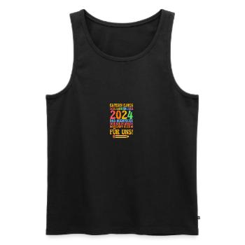 Eltern Schulkind Grundschule Erste Klasse Einschul - Männer Premium Bio Tank Top - Schwarz - Vorne - Michal (187cm)