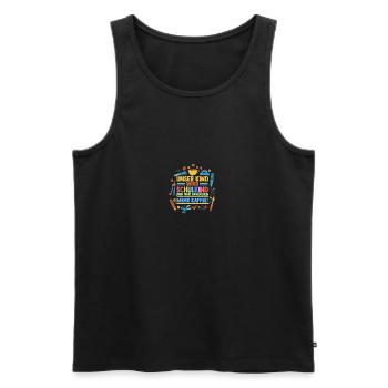 Eltern Schulkind Grundschule Erste Klasse Einschul - Männer Premium Bio Tank Top - Schwarz - Vorne - Michal (187cm)