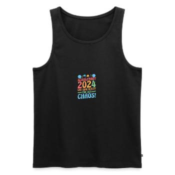 Eltern Schulkind Grundschule Erste Klasse Einschul - Männer Premium Bio Tank Top - Schwarz - Vorne - Michal (187cm)