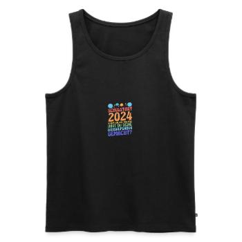 Eltern Schulkind Grundschule Erste Klasse Einschul - Männer Premium Bio Tank Top - Schwarz - Vorne - Michal (187cm)