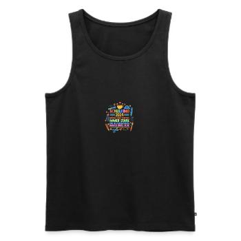 Eltern Schulkind Grundschule Erste Klasse Einschul - Männer Premium Bio Tank Top - Schwarz - Vorne - Michal (187cm)