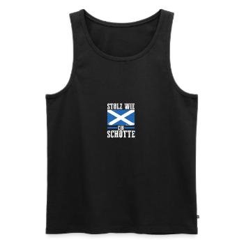 Scots Scottish Scotland - Men's Premium Organic Tank Top - black - Front - AI Model Male 178 light (178cm)