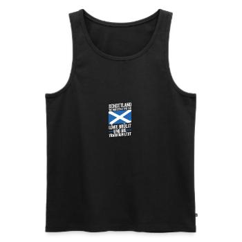 Scots Scottish Scotland - Men's Premium Organic Tank Top - black - Front - AI Model Male 178 light (178cm)