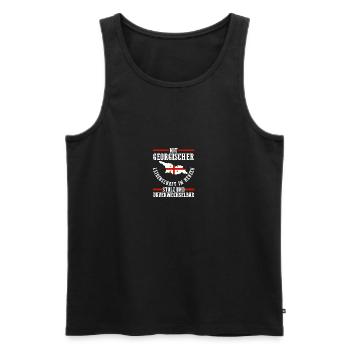 Georgian Georgia - Men's Premium Organic Tank Top - black - Front - Michal (187cm)