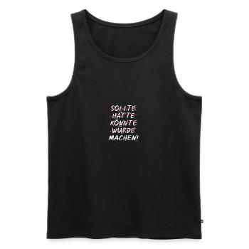 Executives should have, could, could make doers - Men's Premium Organic Tank Top - black - Front - AI Model Male 178 light (178cm)
