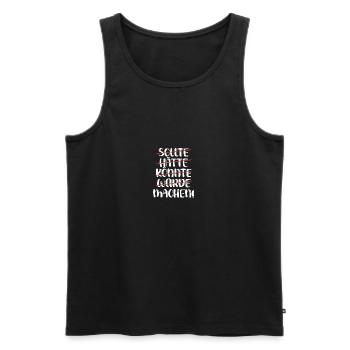 Executives should have, could, could make doers - Men's Premium Organic Tank Top - black - Front - AI Model Male 178 light (178cm)