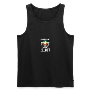 Pilot Flying Aviator Helicopter Helicopter - Men's Premium Organic Tank Top - black - Front - Michal (187cm)
