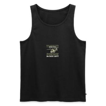 Pilot Helicopter Helicopter - Men's Premium Organic Tank Top - black - Front - Michal (187cm)