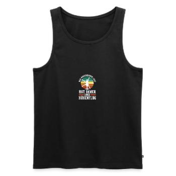 Pilot Helicopter Helicopter - Men's Premium Organic Tank Top - black - Front - AI Model Male 178 light (178cm)
