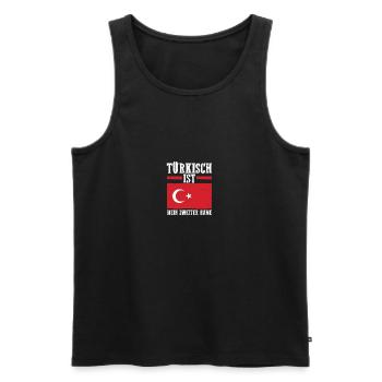 Turks Turkish Turkey - Men's Premium Organic Tank Top - black - Front - Michal (187cm)