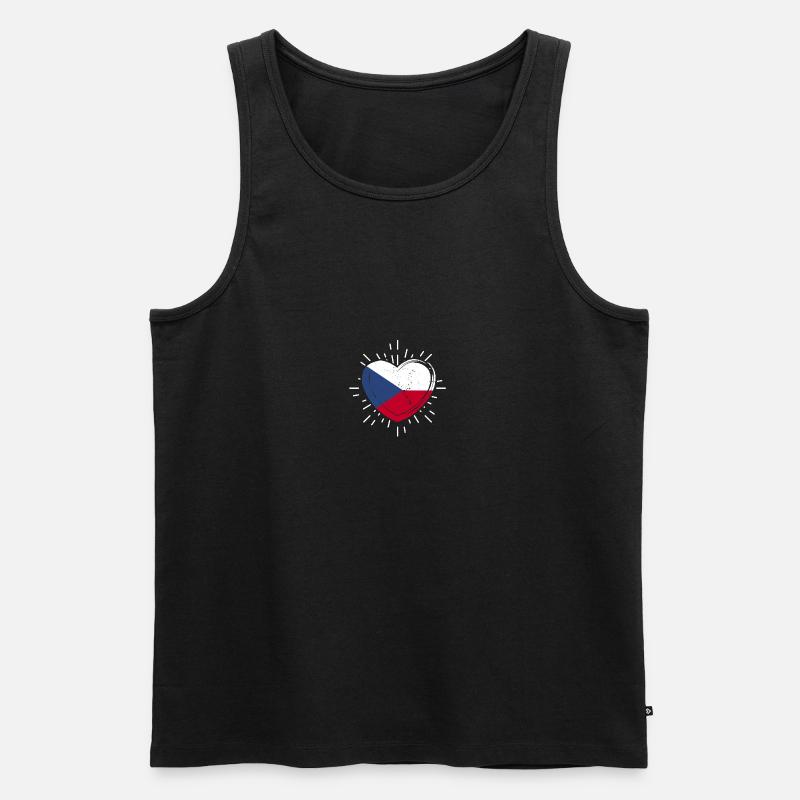 Tchèques République tchèque - Débardeur bio Premium Homme - noir