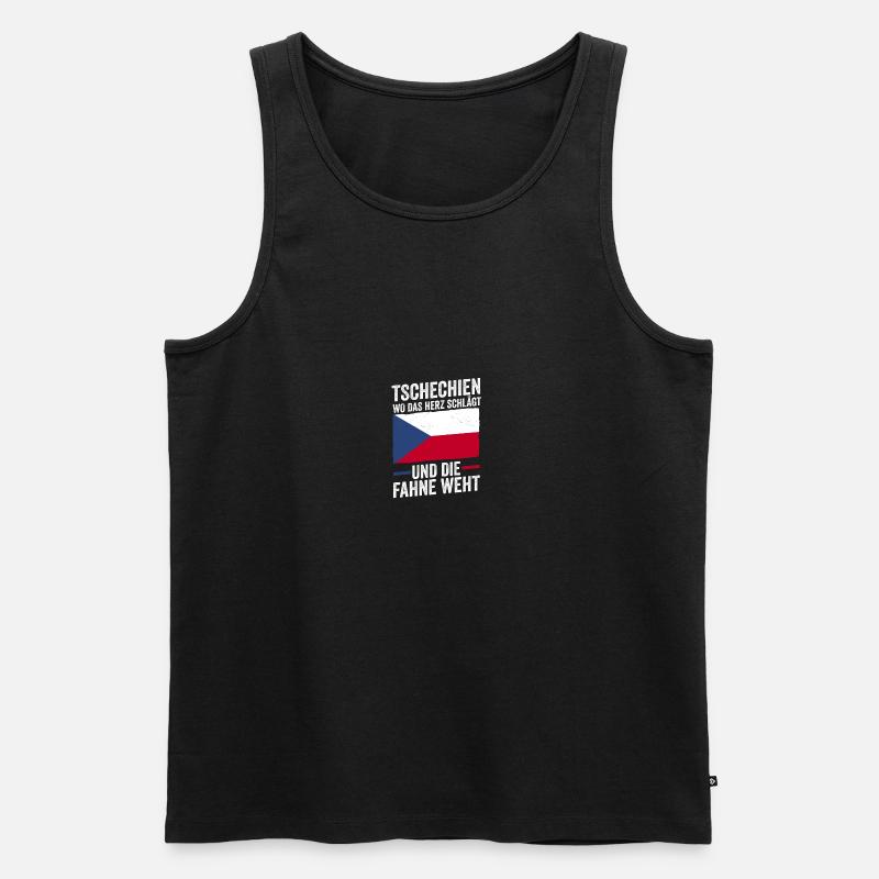 Tschechen Tschechisch Tschechien - Männer Premium Bio Tank Top - Schwarz
