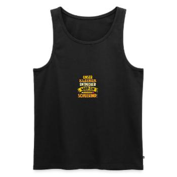 Eltern Schulkind Grundschule Erste Klasse Einschul - Männer Premium Bio Tank Top - Schwarz - Vorne - AI Model Male 178 light (178cm)