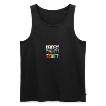 1 Grade School Child Back to School Kindergarten Kita E - Men's Premium Organic Tank Top - black - Front - Michal (187cm)