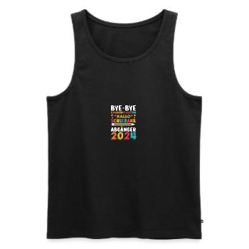1 Klasse Schulkind Schulanfang Kindergarten Kita E - Männer Premium Bio Tank Top - Schwarz - Vorne - AI Model Male 178 light (178cm)