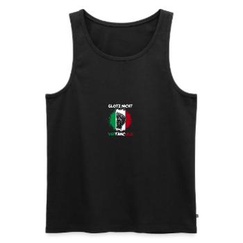 Italy Italian Vaffanculo - Men's Premium Organic Tank Top - black - Front - Michal (187cm)