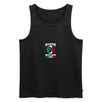 Italy Italian Vaffanculo - Men's Premium Organic Tank Top - black - Front - Michal (187cm)
