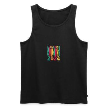 1. Klasse Schulkind Schulanfang Einschulung - Männer Premium Bio Tank Top - Schwarz - Vorne - Michal (187cm)