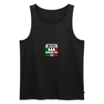 Italia Italian Grandma Nonna Italian Italy - Men's Premium Organic Tank Top - black - Front - Michal (187cm)