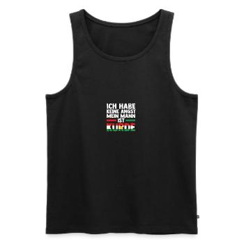 Kurden Kurdistan - Männer Premium Bio Tank Top - Schwarz - Vorne - AI Model Male 178 light (178cm)
