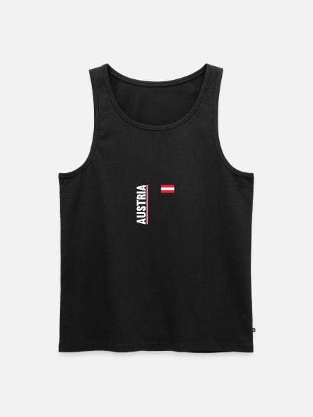 Østrigere Østrig - Herre Premium økologisk tanktop - sort