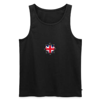 Grande-Bretagne Allemagne Cœur Angleterre - Débardeur bio Premium Homme - noir - Devant - Michal (187cm)