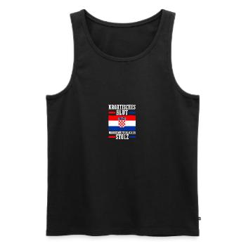 Croat Croatian Croatia - Men's Premium Organic Tank Top - black - Front - AI Model Male 178 light (178cm)