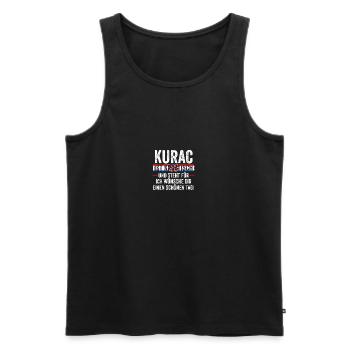 Kroate Kroatisch Kroatien - Männer Premium Bio Tank Top - Schwarz - Vorne - AI Model Male 178 light (178cm)