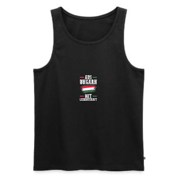Ungar Ungarisch Ungarn - Männer Premium Bio Tank Top - Schwarz - Vorne - AI Model Male 178 light (178cm)