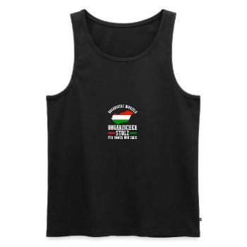 Ungar Ungarisch Ungarn - Männer Premium Bio Tank Top - Schwarz - Vorne - AI Model Male 178 light (178cm)