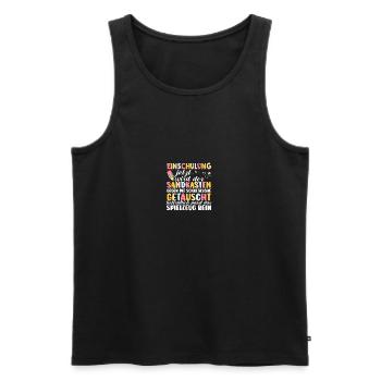 Erste Klasse Grundschule Schulbeginn Geschenk - Männer Premium Bio Tank Top - Schwarz - Vorne - AI Model Male 178 light (178cm)